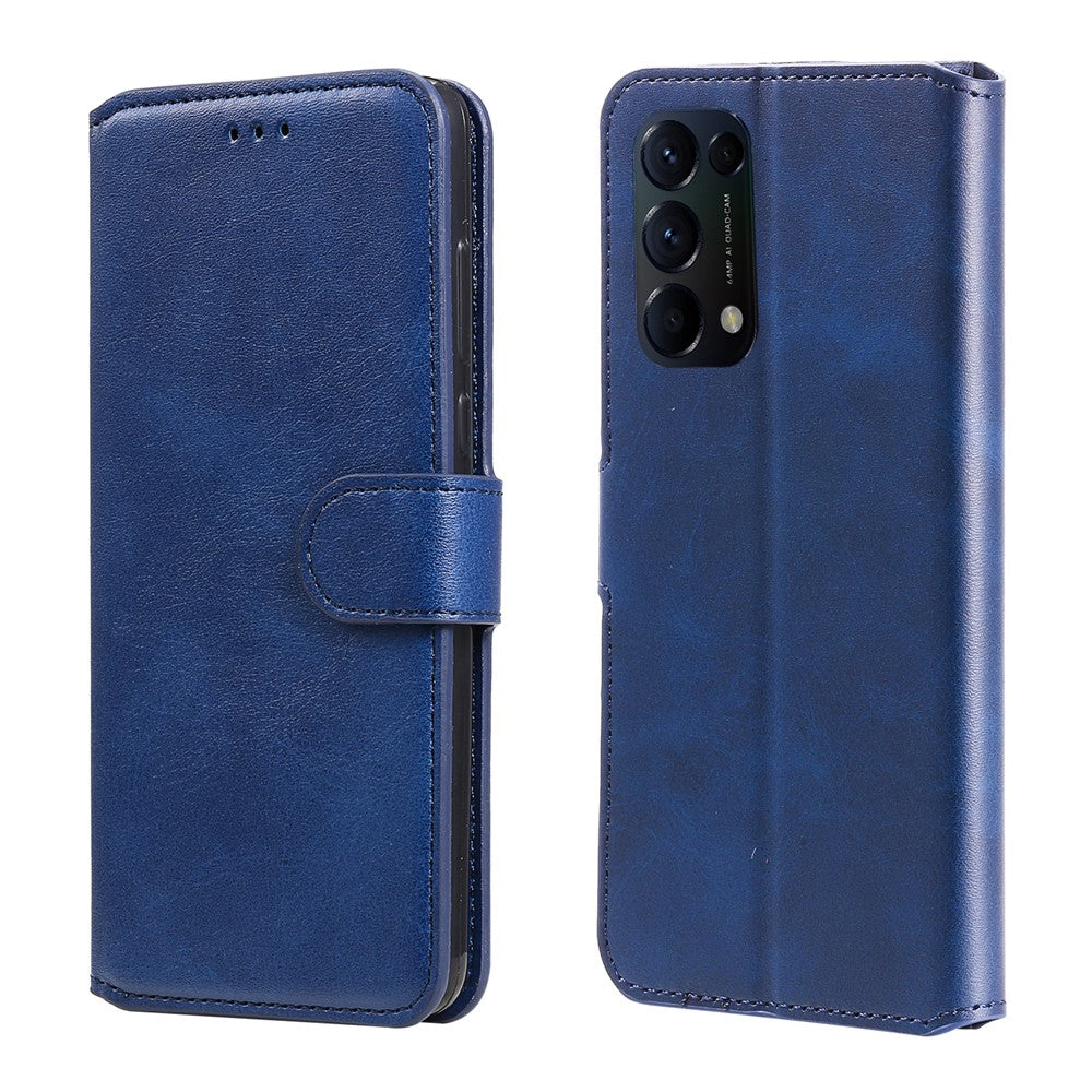 Fuldt beskyttende læderetui med pungdesign og foldbart cover til Oppo Reno5 K/Reno5 4G/Reno5 5G/Find X3 Lite