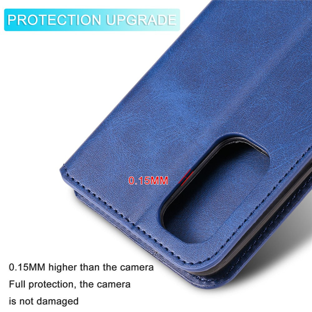 Fuldt beskyttende læderetui med pungdesign og foldbart cover til Oppo Reno5 K/Reno5 4G/Reno5 5G/Find X3 Lite