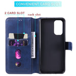 Fuldt beskyttende læderetui med pungdesign og foldbart cover til Oppo Reno5 K/Reno5 4G/Reno5 5G/Find X3 Lite