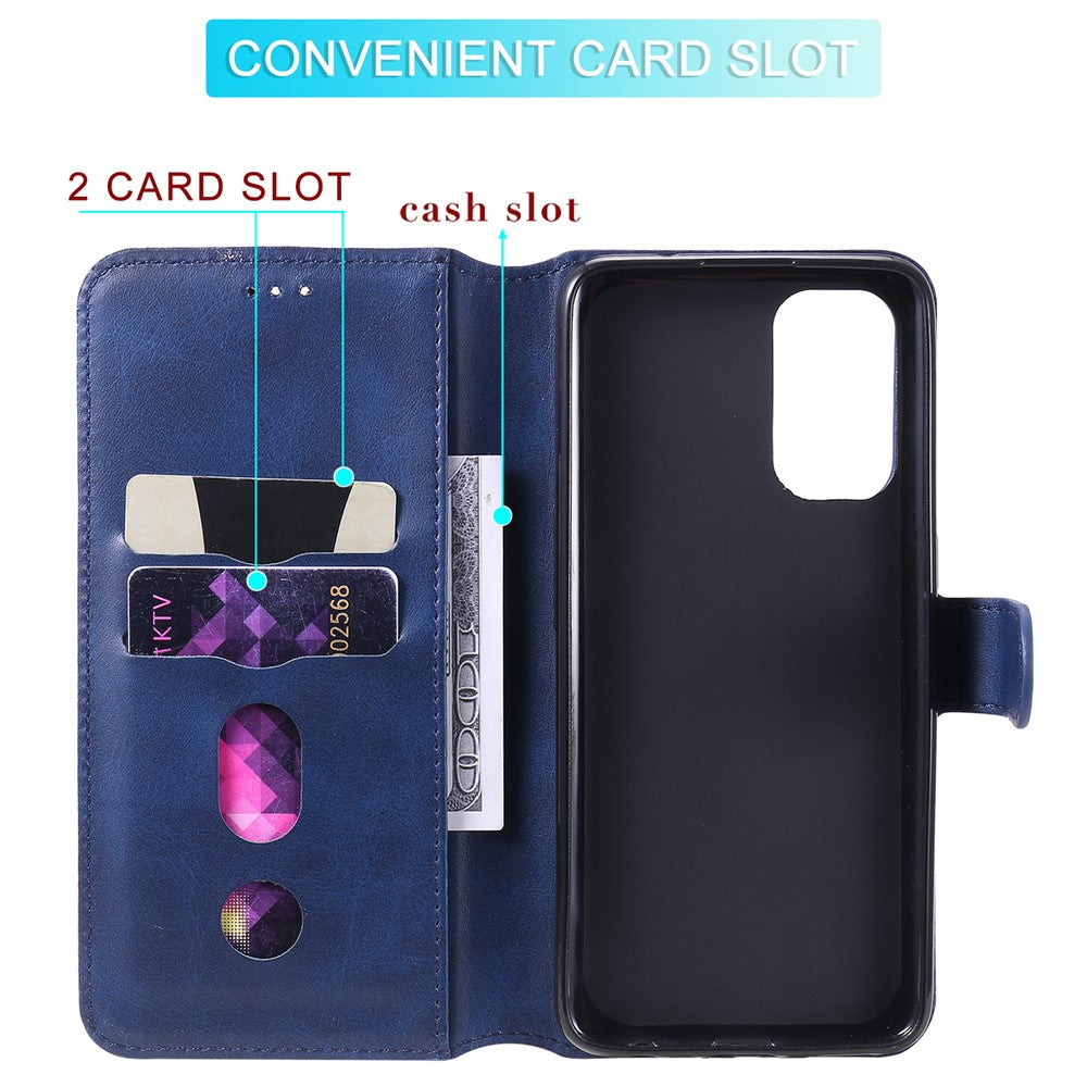 Fuldt beskyttende læderetui med pungdesign og foldbart cover til Oppo Reno5 K/Reno5 4G/Reno5 5G/Find X3 Lite