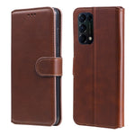 Fuldt beskyttende læderetui med pungdesign og foldbart cover til Oppo Reno5 K/Reno5 4G/Reno5 5G/Find X3 Lite