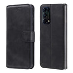 Fuldt beskyttende læderetui med pungdesign og foldbart cover til Oppo Reno5 K/Reno5 4G/Reno5 5G/Find X3 Lite