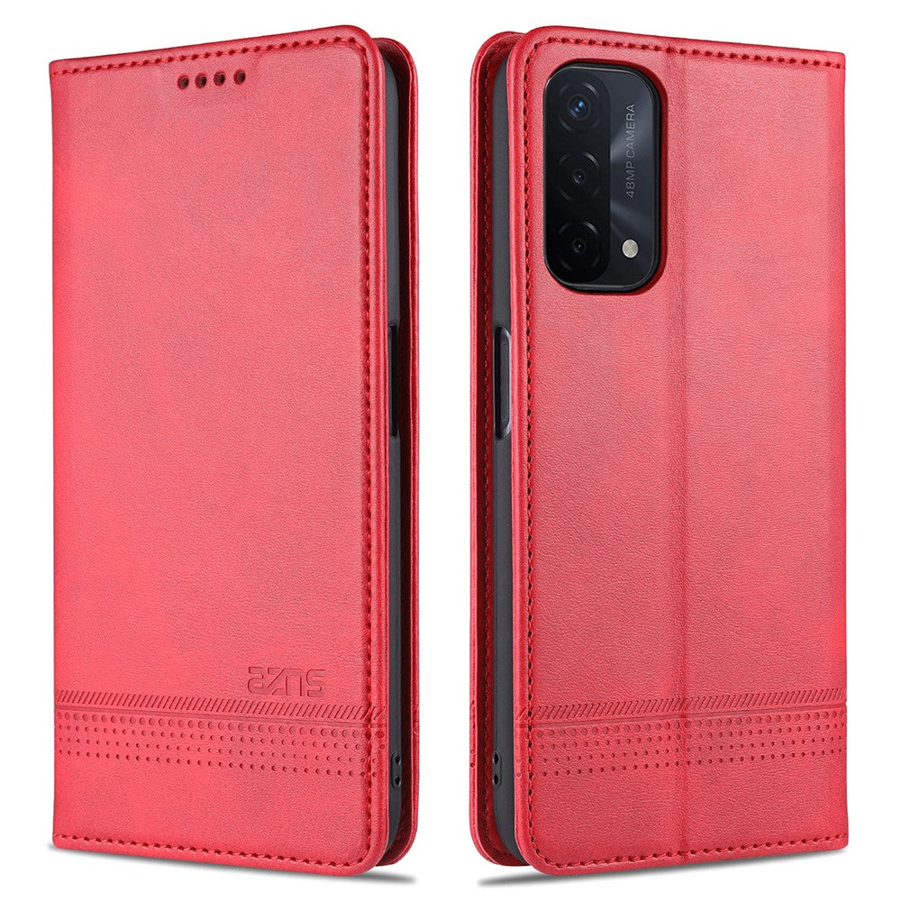 AZNS För Oppo A93 5G/A74 5G mobilskal PU-läder mobilskydd Magnetiskt Absorberande Vikbart Stativ Flipfodral med Plånbok