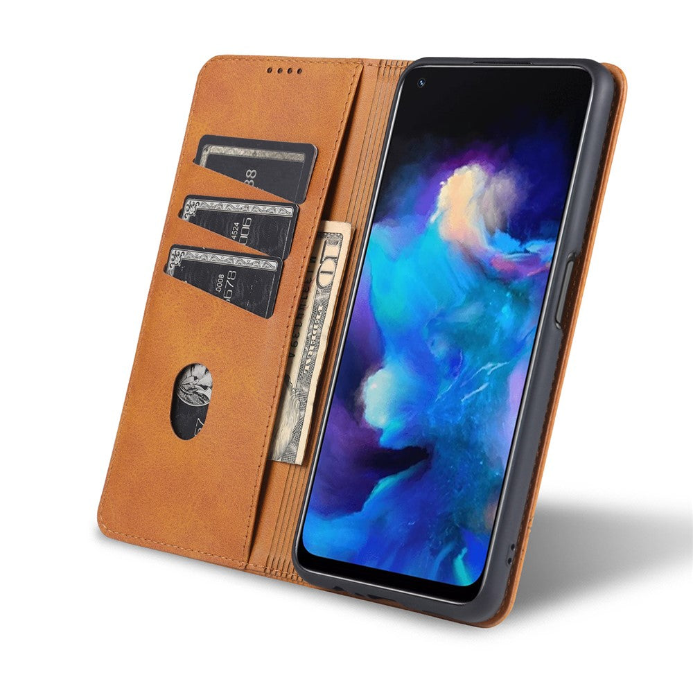 AZNS För Oppo A93 5G/A74 5G mobilskal PU-läder mobilskydd Magnetiskt Absorberande Vikbart Stativ Flipfodral med Plånbok