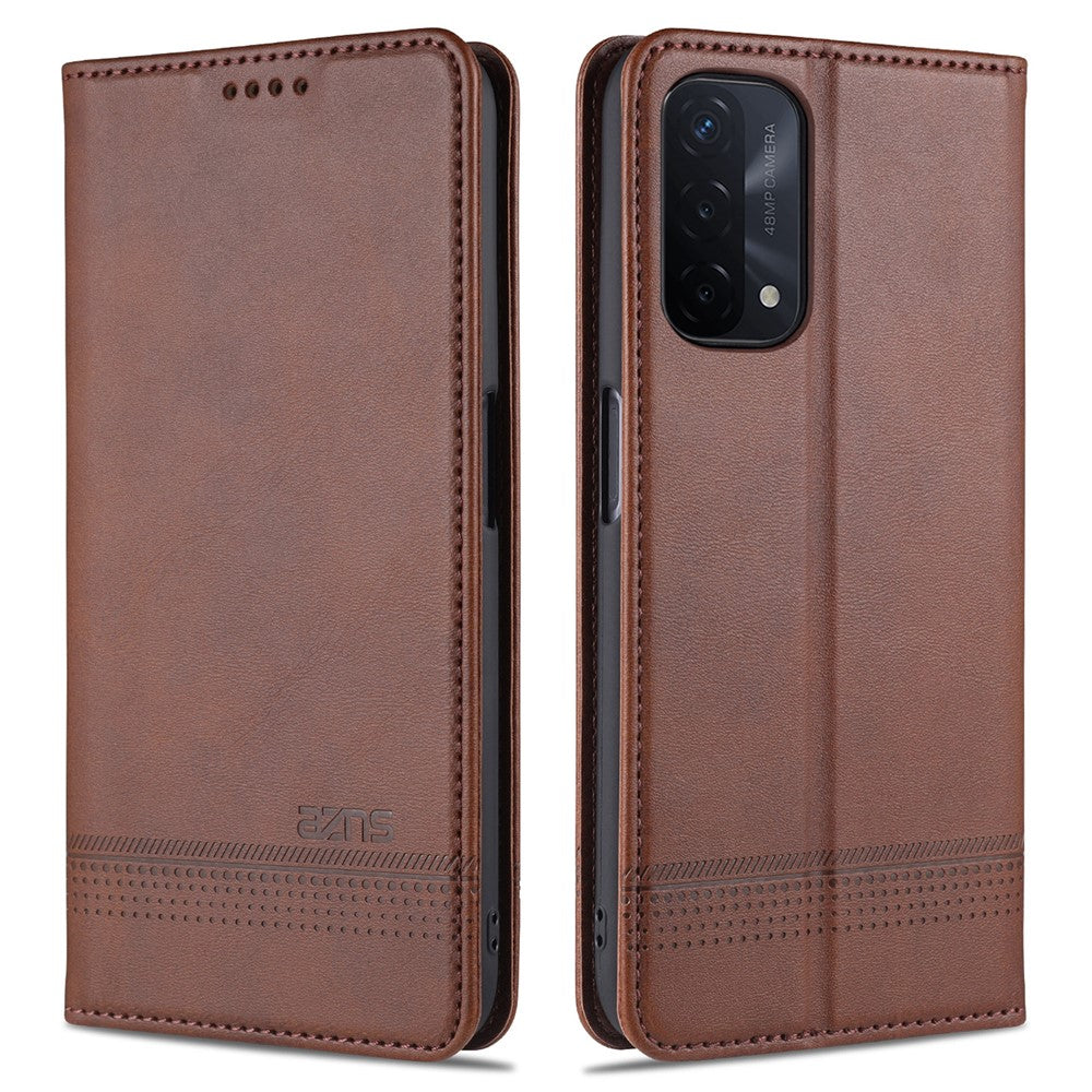 AZNS För Oppo A93 5G/A74 5G mobilskal PU-läder mobilskydd Magnetiskt Absorberande Vikbart Stativ Flipfodral med Plånbok