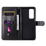 Zipper Pocket Full-Protection Leather Wallet Stand Phone Case Shell for Oppo Reno5 Pro+ 5G/Find X3 Neo