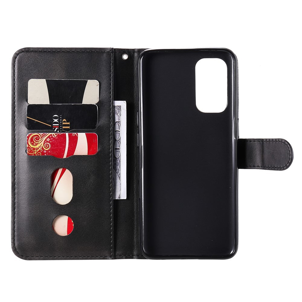 Plånboksfodral i läder med dragkedja och ficka, skyddande design för Oppo Reno5 5G/Reno5 4G/Reno5 K/Find X3 Lite
