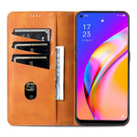 AZNS Självabsorberande Magnetiskt Stativ Läderfodral med Plånboksdesign till Oppo A94/F19 Pro/Reno5 Lite