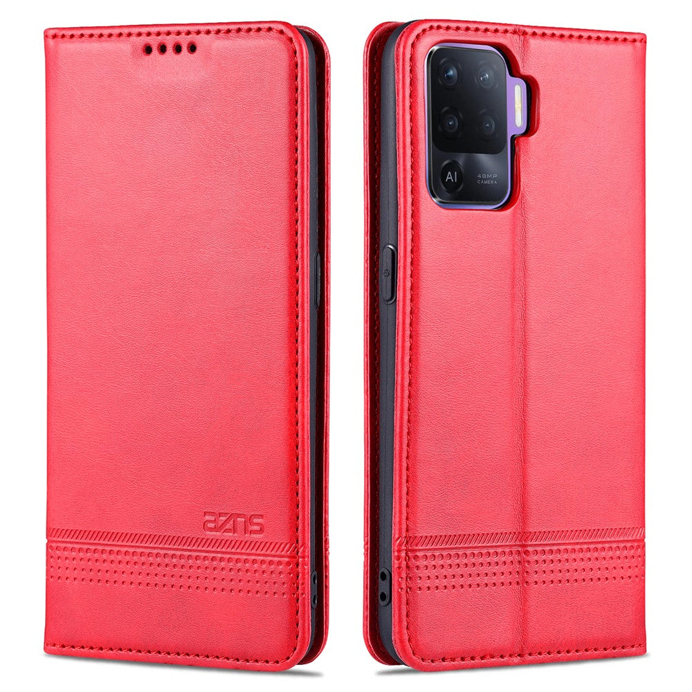 AZNS Självabsorberande Magnetiskt Stativ Läderfodral med Plånboksdesign till Oppo A94/F19 Pro/Reno5 Lite