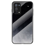 Starry Sky Pattern Tempered Glass Hybrid Case for OPPO A74 5G Mobile Phone Cover Shell