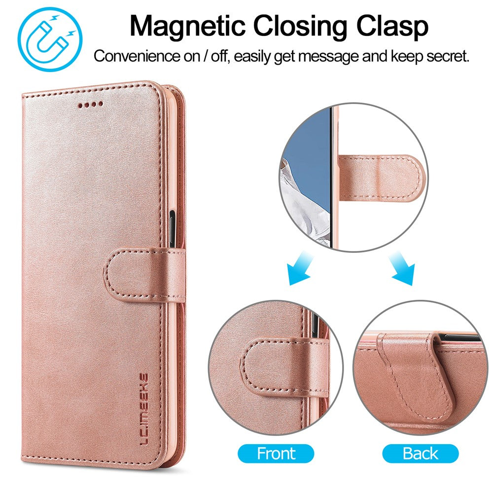 LC.IMEEKE til Oppo A74 5G/A93 5G/A54 5G Praktisk Pung-stativ Design Læder Mobiltelefon Cover