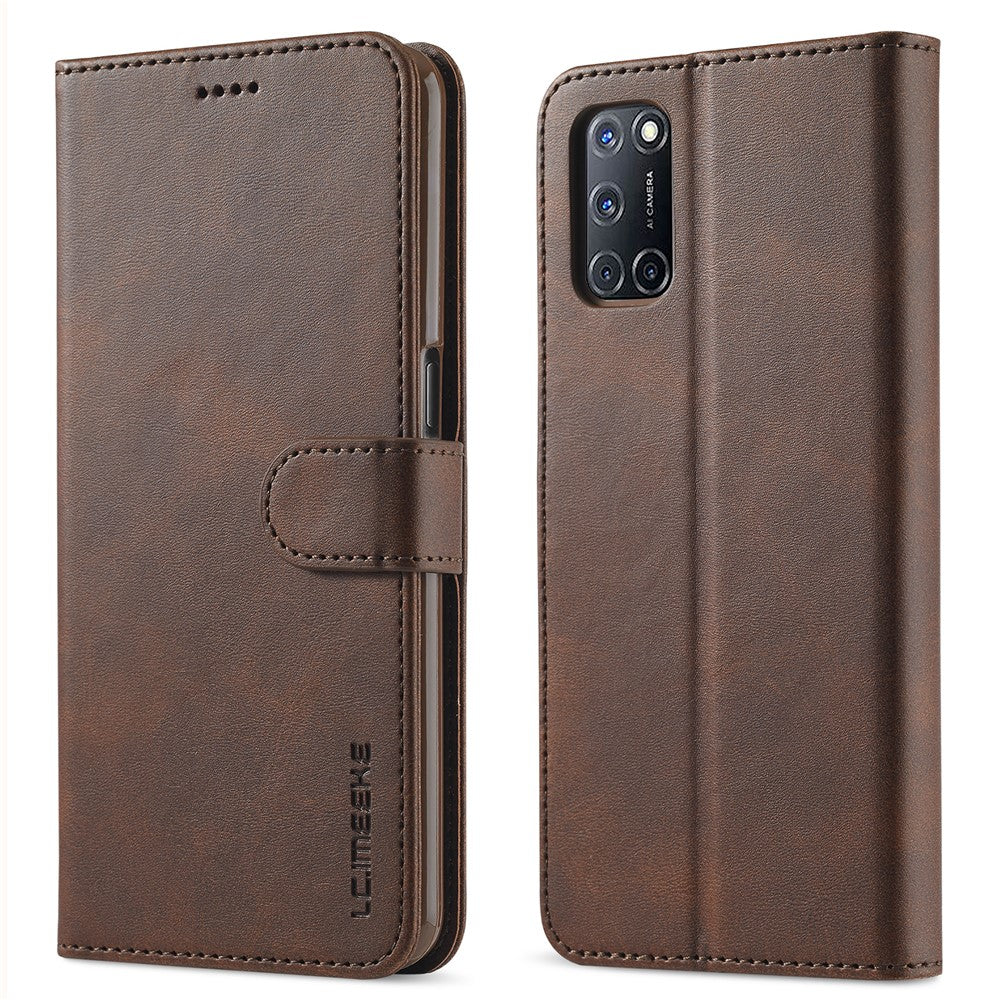 LC.IMEEKE til Oppo A74 5G/A93 5G/A54 5G Praktisk Pung-stativ Design Læder Mobiltelefon Cover