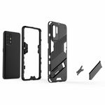 Foldable Kickstand Design PC + TPU Hybrid Phone Protection Case Cover for Oppo Reno5 Z 5G