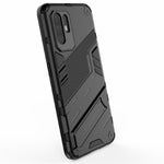 Foldable Kickstand Design PC + TPU Hybrid Phone Protection Case Cover for Oppo Reno5 Z 5G