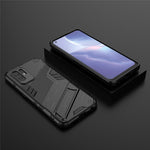 Foldable Kickstand Design PC + TPU Hybrid Phone Protection Case Cover for Oppo Reno5 Z 5G