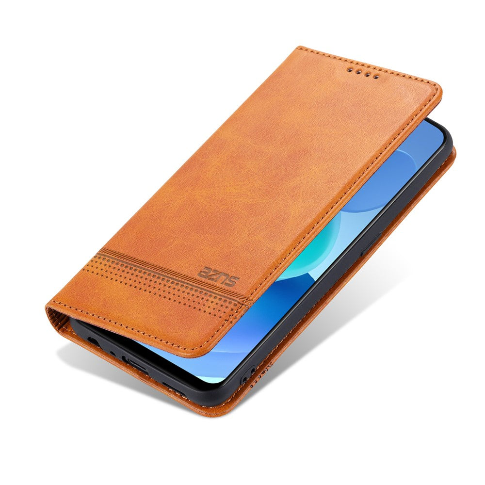 AZNS Auto-absorbed Magnet Well-Protected Full Protection Leather Stand Mobile Shell Case for Oppo A94 5G/A95 5G