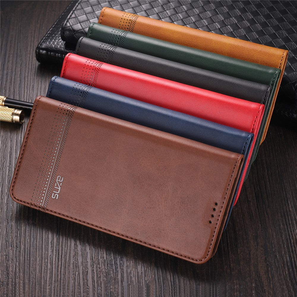 AZNS Auto-absorbed Magnet Well-Protected Full Protection Leather Stand Mobile Shell Case for Oppo A94 5G/A95 5G