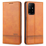 AZNS Auto-absorbed Magnet Well-Protected Full Protection Leather Stand Mobile Shell Case for Oppo A94 5G/A95 5G