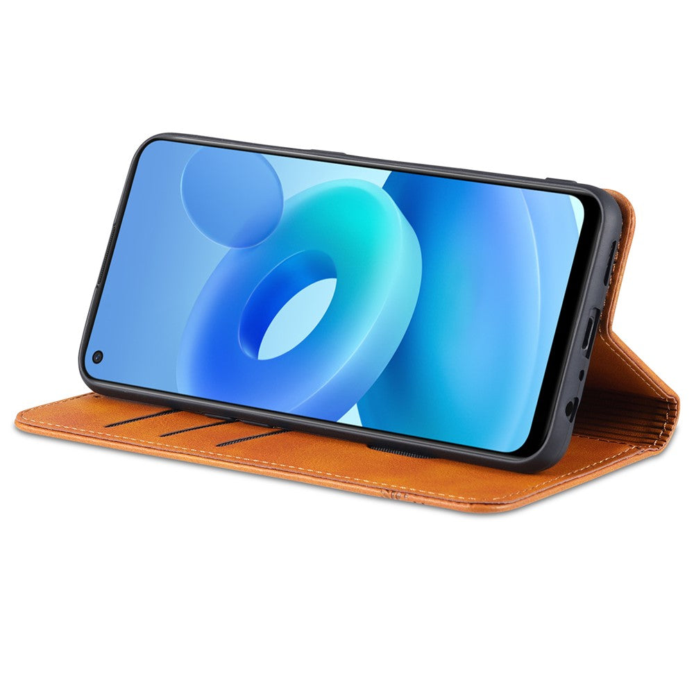 AZNS Auto-absorbed Magnet Well-Protected Full Protection Leather Stand Mobile Shell Case for Oppo A94 5G/A95 5G