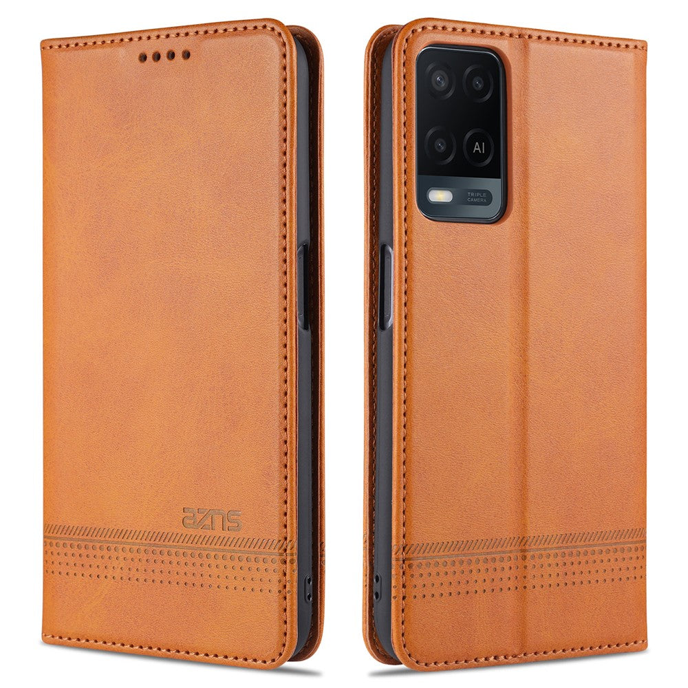 AZNS Auto-absorbed Leather Wallet Phone Case for Oppo A54 4G