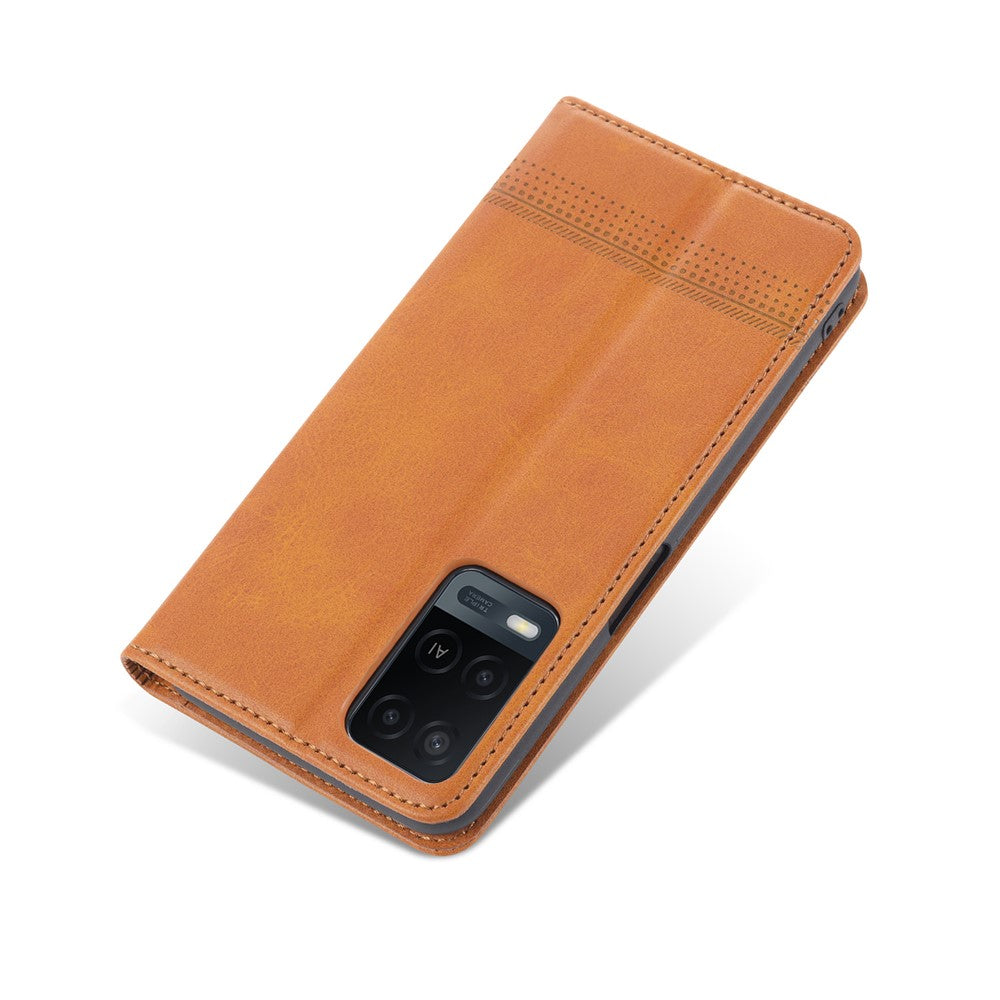 AZNS Auto-absorbed Leather Wallet Phone Case for Oppo A54 4G