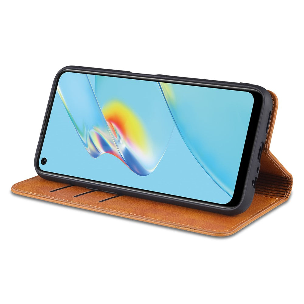 AZNS Auto-absorbed Leather Wallet Phone Case for Oppo A54 4G