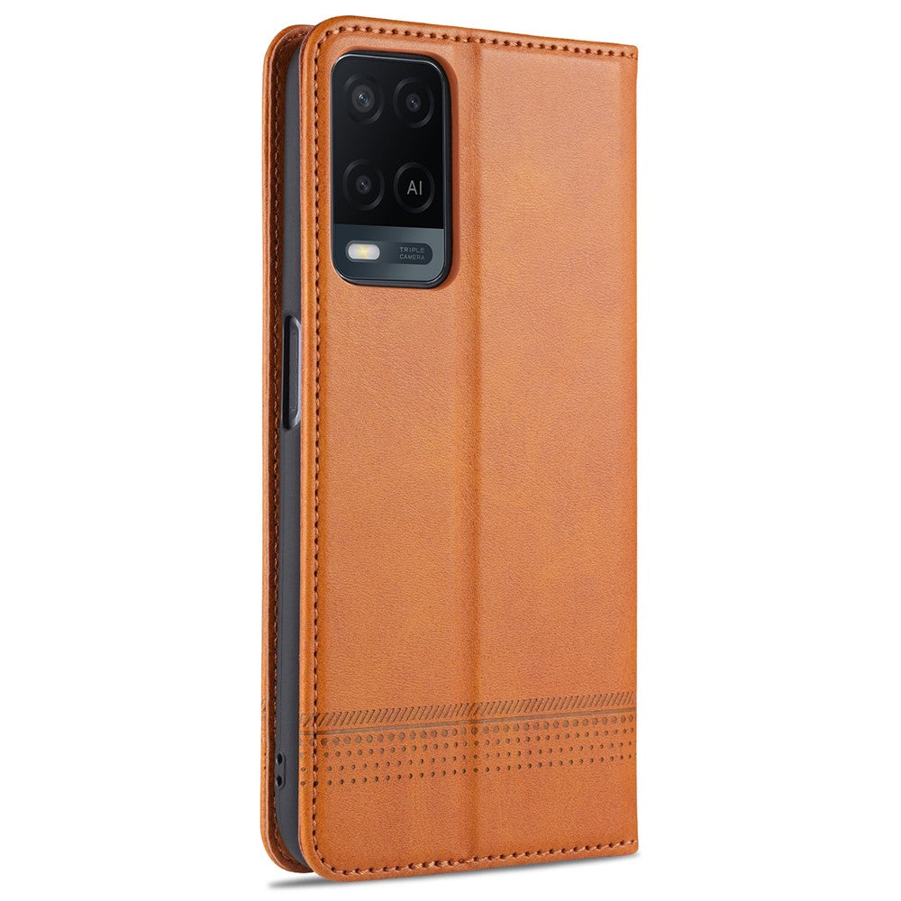 AZNS Auto-absorbed Leather Wallet Phone Case for Oppo A54 4G