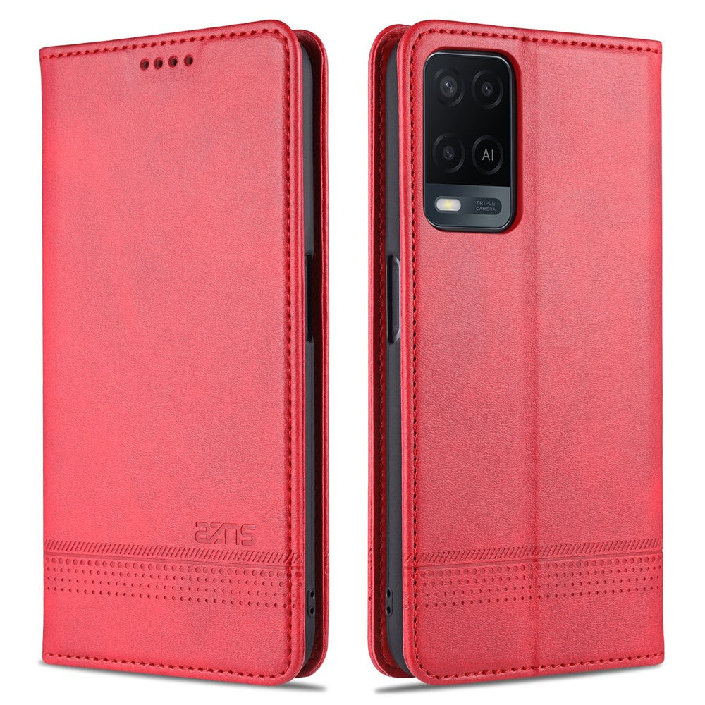 AZNS Auto-absorbed Leather Wallet Phone Case for Oppo A54 4G