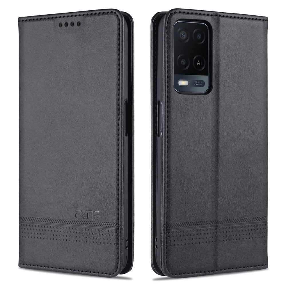 AZNS Auto-absorbed Leather Wallet Phone Case for Oppo A54 4G
