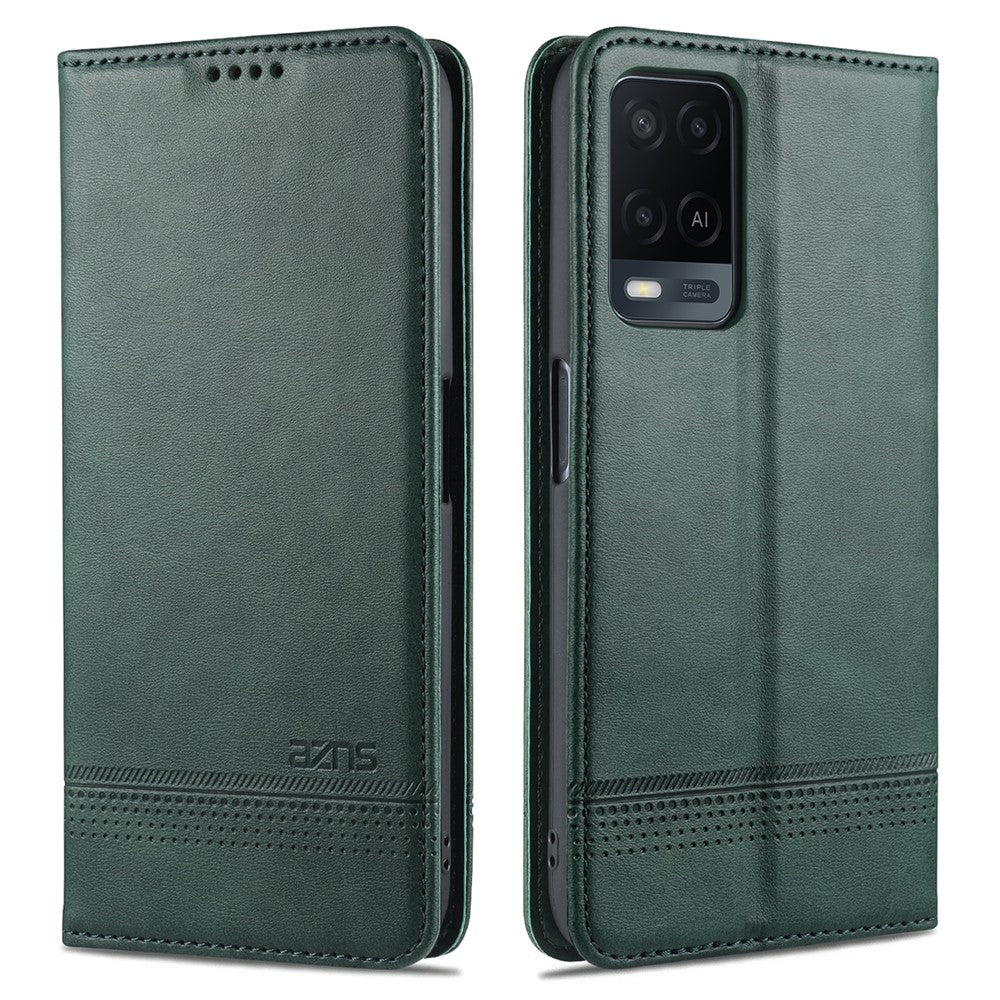 AZNS Auto-absorbed Leather Wallet Phone Case for Oppo A54 4G