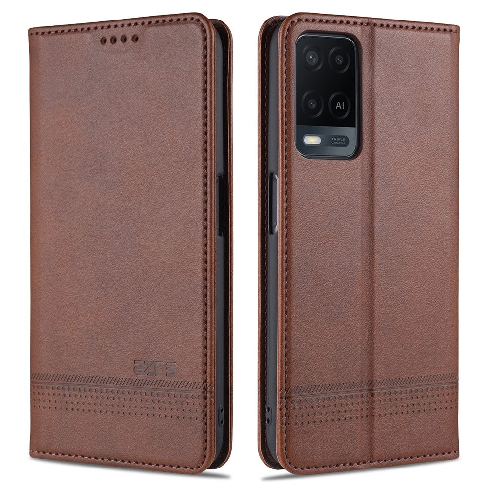 AZNS Auto-absorbed Leather Wallet Phone Case for Oppo A54 4G