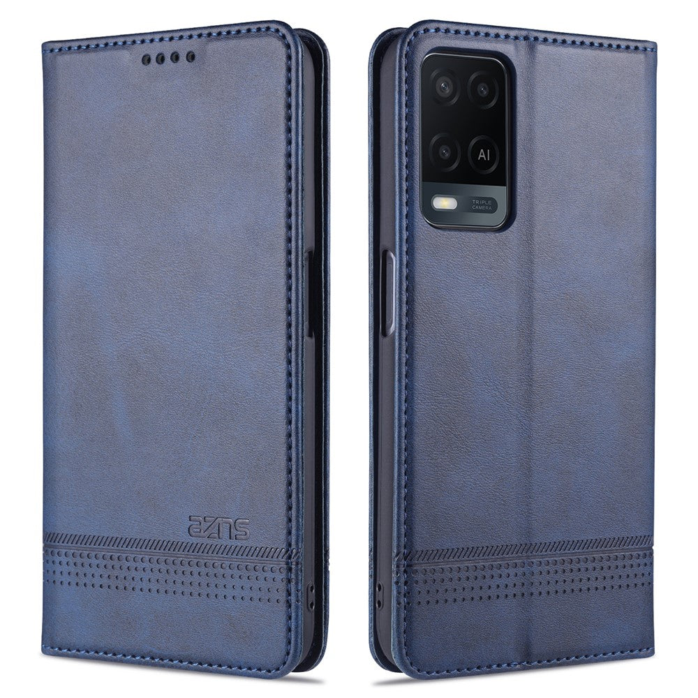 AZNS Auto-absorbed Leather Wallet Phone Case for Oppo A54 4G