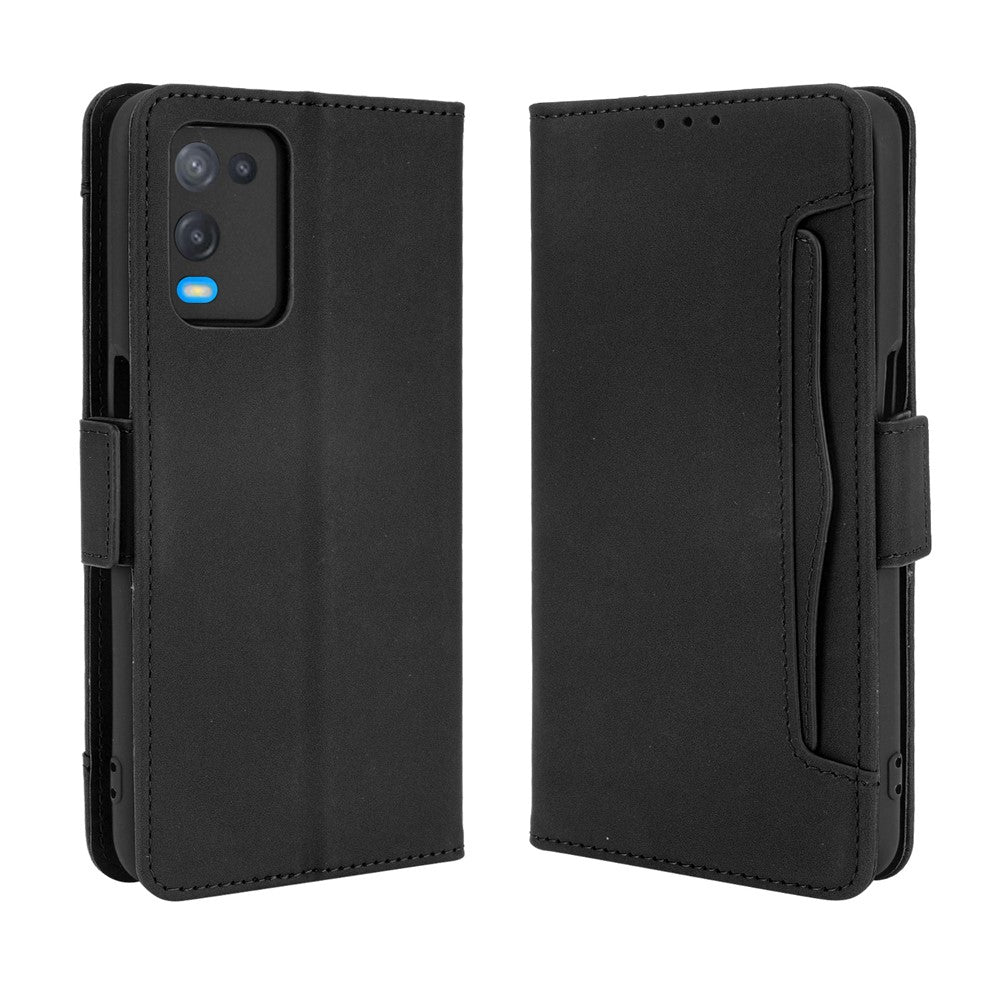 Wallet Design Multiple Card Slots Stand Leather Phone Case for Oppo A54 4G