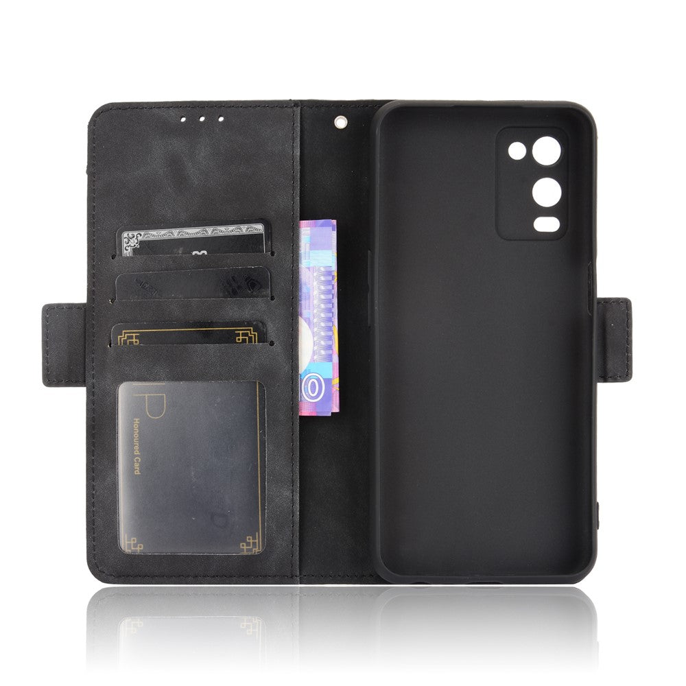 Wallet Design Multiple Card Slots Stand Leather Phone Case for Oppo A54 4G