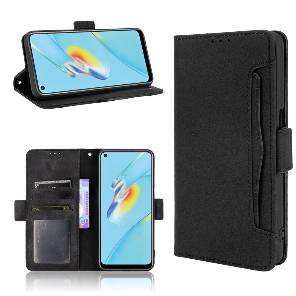Wallet Design Multiple Card Slots Stand Leather Phone Case for Oppo A54 4G