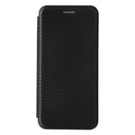 Auto-absorbed Carbon Fiber Texture Shock-proof Leather Case with Card Holder and Ring Strap for Oppo F19/A74 4G