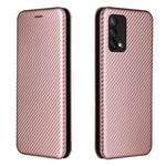 Självabsorberande kolfiberstruktur, stötsäkert läderfodral med korthållare och ringrem för Oppo F19/A74 4G