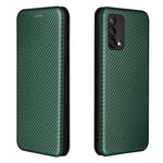 Auto-absorbed Carbon Fiber Texture Shock-proof Leather Case with Card Holder and Ring Strap for Oppo F19/A74 4G
