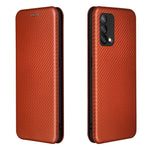 Auto-absorbed Carbon Fiber Texture Shock-proof Leather Case with Card Holder and Ring Strap for Oppo F19/A74 4G