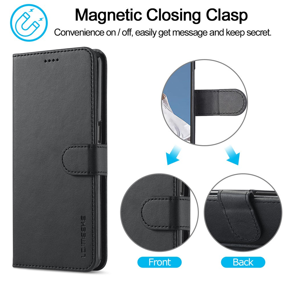 LC.IMEEKE Wallet Stand Leather Phone Casing Shell for Oppo A55 5G/A54 4G