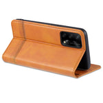 AZNS För Oppo A74 4G / Oppo F19 mobilskal Magnetiskt Absorberande Vikbart Stativ Flipfodral PU-läder mobilskydd med Plånbok