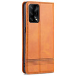 AZNS För Oppo A74 4G / Oppo F19 mobilskal Magnetiskt Absorberande Vikbart Stativ Flipfodral PU-läder mobilskydd med Plånbok