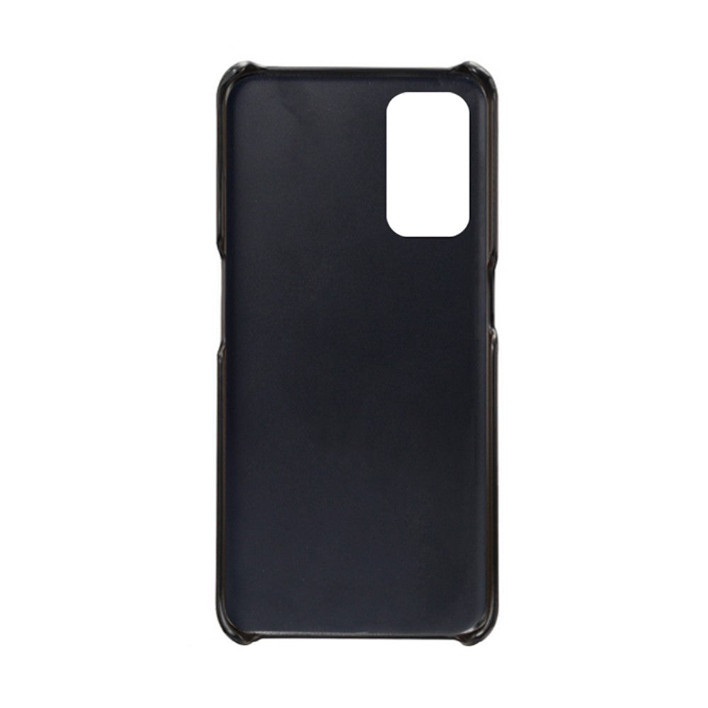 Dobbelt Kortplads PU Læderbelagt PC Skal Cover Etui til Oppo A74 5G / A54 5G / A93 5G