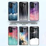 Stjärnklar himmelsmönster reptåligt härdat glas välskyddat hybridskal för Oppo A94 5G/Reno5 Z/F19 Pro+ 5G