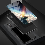 Stjärnklar himmelsmönster reptåligt härdat glas välskyddat hybridskal för Oppo A94 5G/Reno5 Z/F19 Pro+ 5G