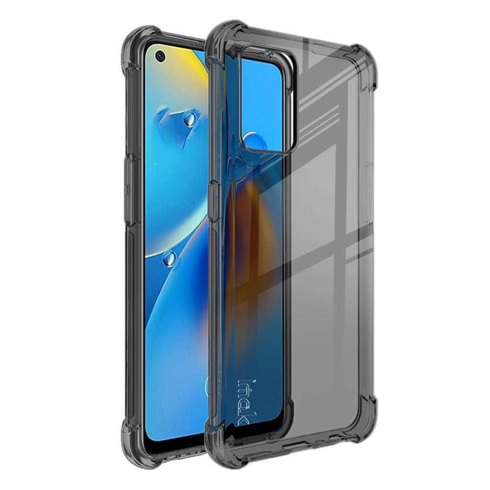 IMAK Sheer Fleksibelt TPU Cover Velbeskyttende Etui med High Transparency Skærmbeskytter til Oppo F19 4G/A74 4G
