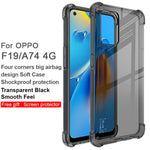 IMAK Sheer Flexible TPU Case Well-Protected Cover with High Transparency Screen Protector for Oppo F19 4G/A74 4G