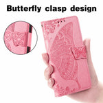 Full Protection Big Butterfly Imprinting Leather Wallet Stand Design Phone Shell for Oppo A54 4G