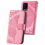 Full Protection Big Butterfly Imprinting Leather Wallet Stand Design Phone Shell for Oppo A54 4G