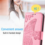 Full Protection Big Butterfly Imprinting Leather Wallet Stand Design Phone Shell for Oppo A54 4G